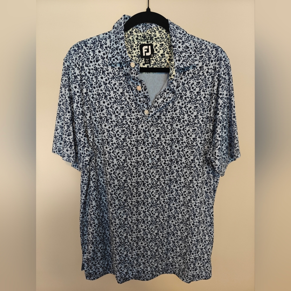 Footjoy floral print golf shirt - S